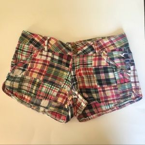 Pink & Blue Plaid Shorts